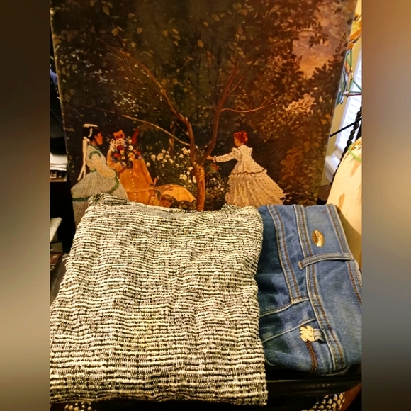 👖MISS RUDY JEAN&👕CAROLYN TAYLOR TOP,SIZE 9/10,S TOP .🎁 - Picture 1 of 16